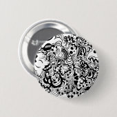 Badge Rond 5 Cm Créatures dans le griffonnage de chaos (Devant & derrière)