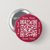 Badge Rond 5 Cm Créer un code QR personnalisé pour l'adresse du si (Devant & derrière)