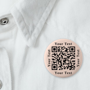 Badge Rond 5 Cm Créer un code QR Rose Gold pour un site web ou pou