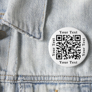 Badge Rond 5 Cm Créer un site web d'URL de code QR simple ou paiem