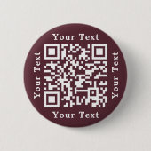 Badge Rond 5 Cm Créer une URL de site Web d'entreprise ou un code  (Devant)