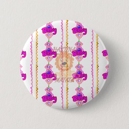 Badge Rond 5 Cm Créez votre propre bébé amusant Lion Cub Design de (Devant)