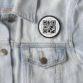 Badge Rond 5 Cm Créez votre propre code QR moderne élégant simple (En situation)