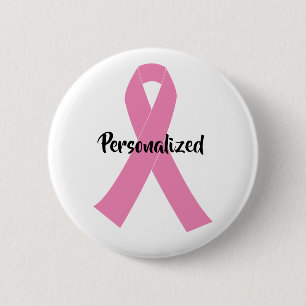 Badge Rond 5 Cm Créez votre propre conscience rose personnalisée