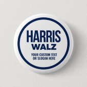 Badge Rond 5 Cm Créez votre propre Harris Walz 2024 (Devant)