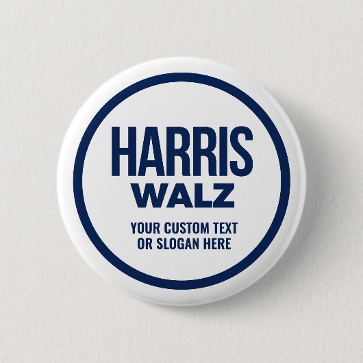 Badge Rond 5 Cm Créez votre propre Harris Walz 2024 (Devant)