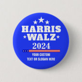 Badge Rond 5 Cm Créez votre propre Harris Walz 2024 (Devant)