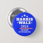 Badge Rond 5 Cm Créez votre propre Harris Walz 2024 (Devant & derrière)