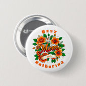 Badge Rond 5 Cm Créez votre propre Meilleure Maman (Devant & derrière)