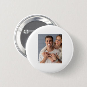 Badge Rond 5 Cm Créez votre propre photo de couple personnalisée