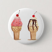 Badge Rond 5 Cm Crème de glace (Devant)