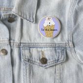 Badge Rond 5 Cm Crème de glace douce Snowman (En situation)