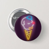 Badge Rond 5 Cm Crème de glace néon (Devant & derrière)