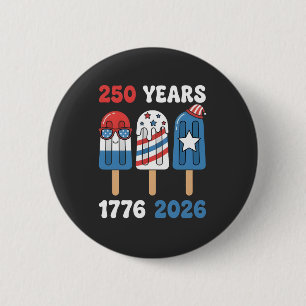 Badge Rond 5 Cm Crème Glacée 4 juillet 250e Années 1776 2026