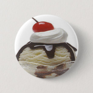 Badge Rond 5 Cm Crème glacée au chocolat Sundae