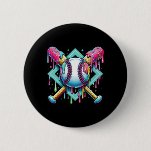 Badge Rond 5 Cm Crème glacée Bysebyll dégoulinant Bysebyll À la ma
