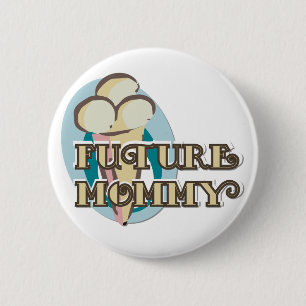Badge Rond 5 Cm Crème glacée Futurs T-shirts et cadeaux maman
