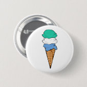 Badge Rond 5 Cm Crème glacée gay pride (Devant & derrière)