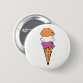 Badge Rond 5 Cm Crème glacée Lesbian Pride (Devant & derrière)
