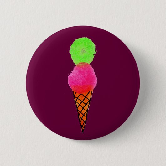 Badge Rond 5 Cm Crème glacée pop art (Devant)