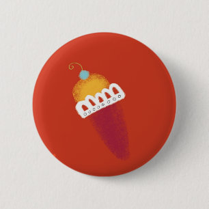 Badge Rond 5 Cm Crème glacée sucrée délicieuse miam cute adorable