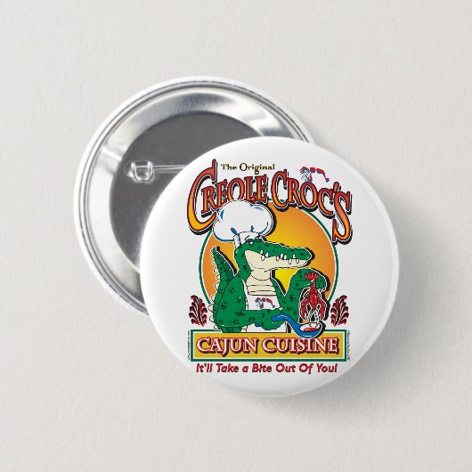 BADGE ROND 5 CM CREOLE-CROC (Devant & derrière)