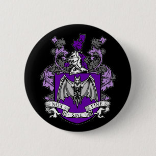 Badge Rond 5 Cm Crête de chauve-souris violet - Bouton