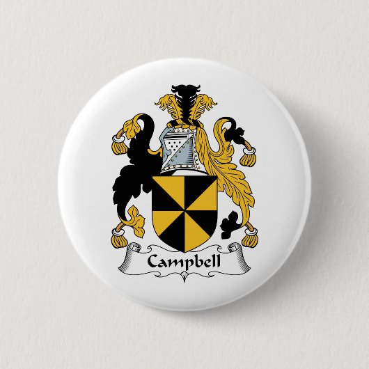 Badge Rond 5 Cm Crête de famille de Campbell (Devant)