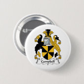 Badge Rond 5 Cm Crête de famille de Campbell (Devant & derrière)