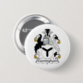Badge Rond 5 Cm Crête de famille de Cunningham (Devant & derrière)
