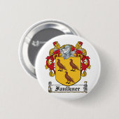 Badge Rond 5 Cm Crête de famille de Faulkner (Devant & derrière)