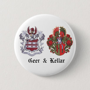 Badge Rond 5 Cm Crête de famille de GEER et de KELLAR