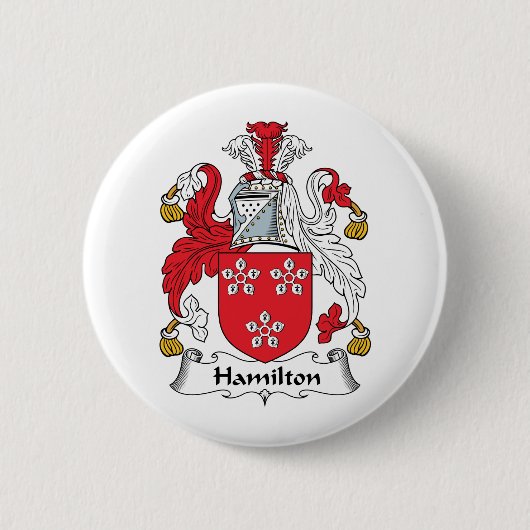 Badge Rond 5 Cm Crête de famille de Hamilton (Devant)
