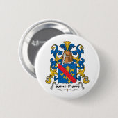 Badge Rond 5 Cm Crête de famille de Saint Pierre (Devant & derrière)