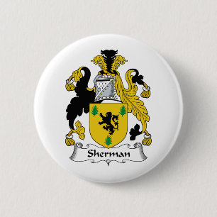 Badge Rond 5 Cm Crête de famille de Sherman