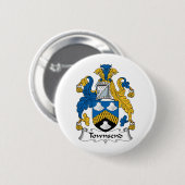 Badge Rond 5 Cm Crête de famille de Townsend (Devant & derrière)