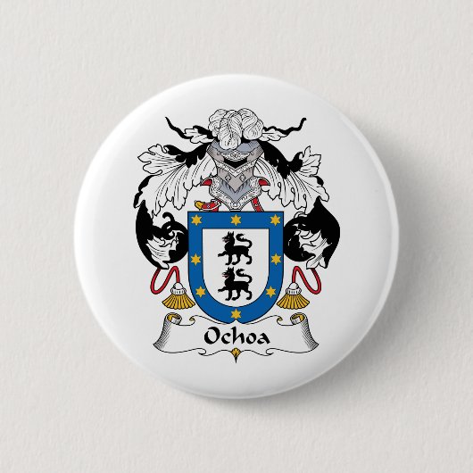 Badge Rond 5 Cm Crête de famille d'Ochoa (Devant)