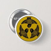 Badge Rond 5 Cm Crête de l'Épervier japonais (Devant & derrière)