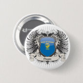 Badge Rond 5 Cm Crête de l'Orégon (Devant & derrière)