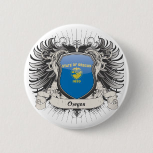 Badge Rond 5 Cm Crête de l'Orégon