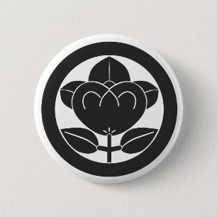Badge Rond 5 Cm [Crêtes de famille] Fleurs