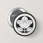 Badge Rond 5 Cm [Crêtes de famille] Fleurs (Devant & derrière)
