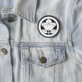 Badge Rond 5 Cm [Crêtes de famille] Fleurs (En situation)