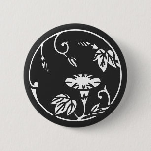 Badge Rond 5 Cm [Crêtes de famille] Fleurs