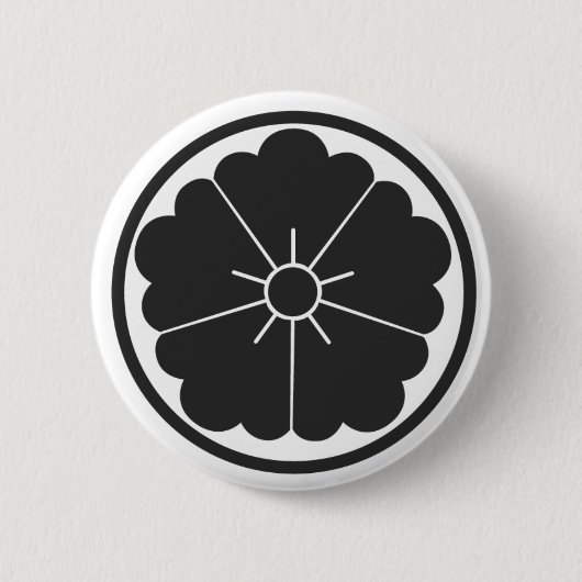 Badge Rond 5 Cm [Crêtes de famille] Fleurs (Devant)