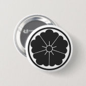 Badge Rond 5 Cm [Crêtes de famille] Fleurs (Devant & derrière)