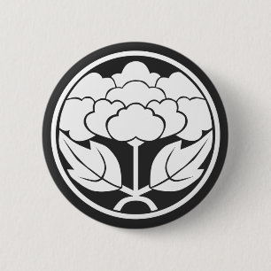 Badge Rond 5 Cm [Crêtes de famille] Fleurs