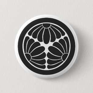 Badge Rond 5 Cm [Crêtes de famille] Fleurs