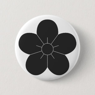 Badge Rond 5 Cm [Crêtes de famille] Fleurs