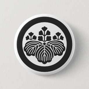 Badge Rond 5 Cm [Crêtes de famille] Fleurs